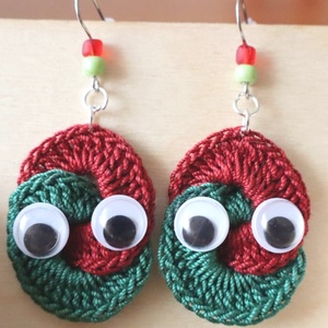 Horgolt fülbevaló , Ékszer, Fülbevaló, Fülékszer, Ékszerkészítés, Horgolás, MESKA