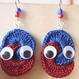 Horgolt fülbevaló , Ékszer, Fülbevaló, Fülékszer, Ékszerkészítés, Horgolás, MESKA