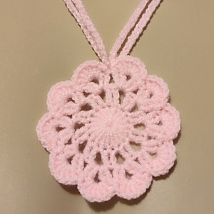 Horgolt virágos nyaklánc , Ékszer, Nyaklánc, Medálos nyaklánc, Ékszerkészítés, Horgolás, MESKA