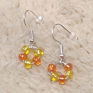 Gyöngyös fülbevaló , Ékszer, Fülbevaló, Fülékszer, Ékszerkészítés, Gyöngyfűzés, gyöngyhímzés, MESKA