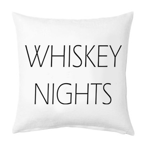 Egyedi feliratos díszpárna szett, DEKOR PÁRNA SZETT � Coffee Days, Whiskey Nights (2db huzat + 2db belső párna) - otthon & életmód - lakástextil - párna & párnahuzat - Meska.hu