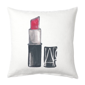 Piros rúzs grafikás díszpárnahuzat (40x40cm) - Meska.hu