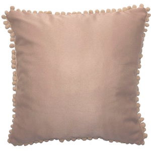 Pom-pom díszpárnahuzat, világosbarna marokkói stílusú, bohém dekorpárna huzat + belső párna(több méretben), Otthon & Életmód, Párna & Párnahuzat, Lakástextil, Varrás, Festészet, MESKA