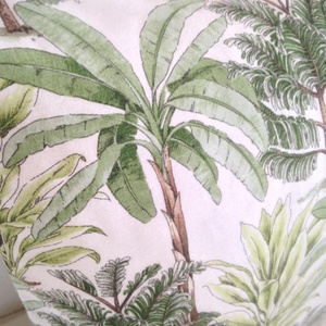 Banásfás, datolyapálmás nyári díszpárna, Pálmás trópusi  díszpárna, pálmaleveles trópusi díszpárna, dzsungeles díszpárna -  - Meska.hu