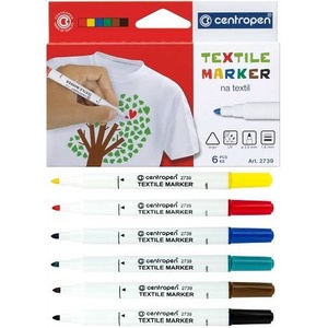 Textil színező filctoll készlet színezhető párnahuzathoz, gépben mosható Centropen filctollak 6  és 10db-os készletben - kellékek & szerszámok - szerszámok, eszközök - rajz- és íróeszköz - Meska.hu