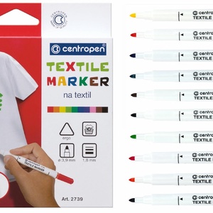 Textil színező filctoll készlet színezhető párnahuzathoz, gépben mosható Centropen filctollak 6  és 10db-os készletben - kellékek & szerszámok - szerszámok, eszközök - rajz- és íróeszköz - Meska.hu