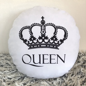 Queen grafikás körpárna, csajos szoba díszpárna, dekorparna, Otthon & Életmód, Lakástextil, Párna & Párnahuzat, Varrás, Festészet, MESKA