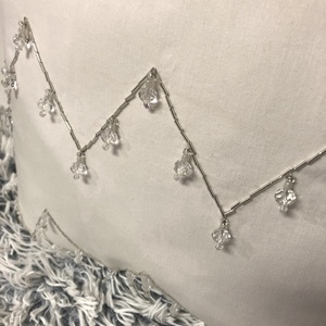 Gyöngyös karácsonyi díszpárna, Díszpárna gyöngyökkel díszítve, Karácsonyi ajándék, huzat+belső párna (40x40cm) - otthon & életmód - lakástextil - párna & párnahuzat - Meska.hu