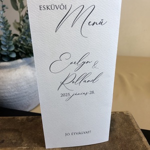 Esküvői menükártya, egyedi esküvői menüháromszög, Esküvői kártya, kézműves lap, esküvői képeslap - Meska.hu