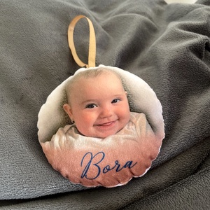 Fényképes névre szóló karácsonyfadísz, saját fotós neves karácsonyi dekor, ajándék karácsonyra - Meska.hu