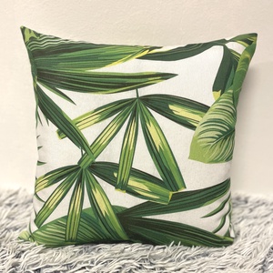Pálmafás, pálmaleveles díszpárnahuzat (40cm) trópusi levél növényes párna, kerti párna - otthon & életmód - lakástextil - párna & párnahuzat - Meska.hu