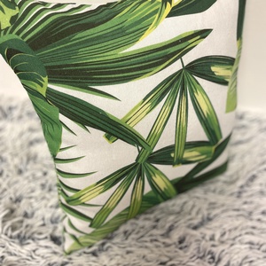 Pálmafás, pálmaleveles díszpárnahuzat (40cm) trópusi levél növényes párna, kerti párna - otthon & életmód - lakástextil - párna & párnahuzat - Meska.hu