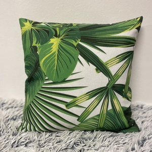 Pálmafás, pálmaleveles díszpárnahuzat (40cm) trópusi levél növényes párna, kerti párna - otthon & életmód - lakástextil - párna & párnahuzat - díszpárnahuzat - Meska.hu