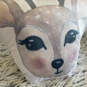 Szarvas őzike bébi plüss-bársony szundipárna születési ajándék formapárna több méretben, ajándék párna - otthon & életmód - lakástextil - párna & párnahuzat - forma párna - Meska.hu