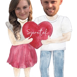 Valentin napi szeretlek párna saját fényképpel, formapárna szerelmünk, barátaink egyedi fotójával több méretben, ajándék - Meska.hu