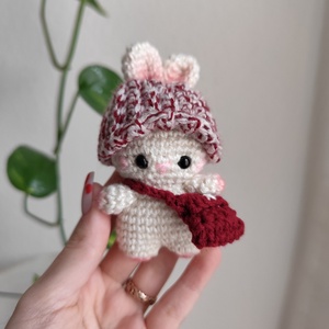 Horgolt Nyuszi Kulcstartó, Táska & Tok, Kulcstartó & Táskadísz, Táskaakasztó, Horgolás, MESKA