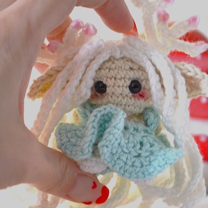 Erdei tündér amigurumi - táska & tok - kulcstartó & táskadísz - kulcstartó - Meska.hu