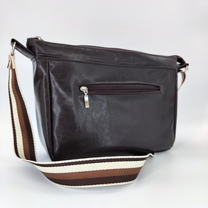 Lady oldaltásak L, Barna-fehér minta - táska & tok - kézitáska & válltáska - vállon átvethető táska - Meska.hu