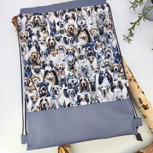 Tornazsák, sok kutyás, Táska & Tok, Hátizsák, Tornazsák, Gymbag, Varrás, MESKA