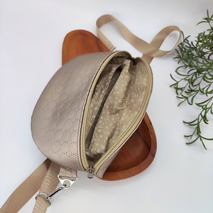 Mia crossbody, bézs textilbőr övtáska - táska & tok - övtáska - Meska.hu