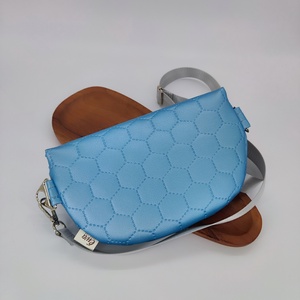 Mia crossbody, jégkék textilbőr övtáska - táska & tok - övtáska - Meska.hu