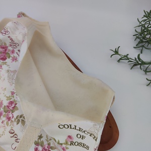 Dóra vászontáska rózsaszín rózsás / textilszatyor - táska & tok - bevásárlás & shopper táska - shopper, textiltáska, szatyor - Meska.hu