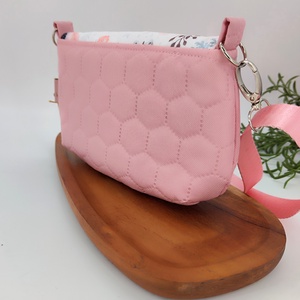 Kislány oldaltáska rózsaszín madárka mintás - táska & tok - kézitáska & válltáska - vállon átvethető táska - Meska.hu