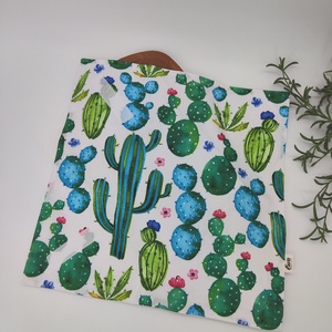 Újraszalvéta Pul-pamutvászon kaktusz minta - otthon & életmód - konyhafelszerelés, tálalás - konyhai textil - szalvéta - Meska.hu
