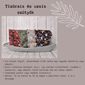 Uzsis, tízórai szütyő, tároló  - Harry Potter minta, fehér alapon Harry, Hermione és könyvek - táska & tok - uzsonna- & ebéd tartó - szendvics csomagoló - Meska.hu