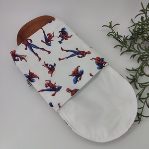 Uzsis, tízórai szütyő, tároló  - Pókember minta - táska & tok - uzsonna- & ebéd tartó - szendvics csomagoló - Meska.hu