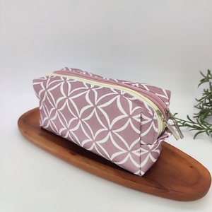 Dupla cipzáras tároló fáradt rózsaszín alap, púder rózsaszín neszeszer, tolltartó, Táska & Tok, Neszesszer, Varrás, MESKA