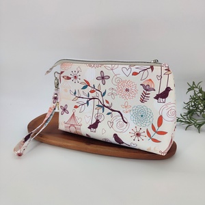 Kalandor cipzáras tároló utazó neszeszer, madárkás minta - Meska.hu