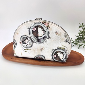 Cipzáras tároló utazó neszeszer, hölgy minta, vintage, Mirabelle, Táska & Tok, Neszesszer, Varrás, MESKA