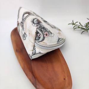 Cipzáras tároló utazó neszeszer, hölgy minta, vintage, Mirabelle - táska & tok - neszesszer - Meska.hu