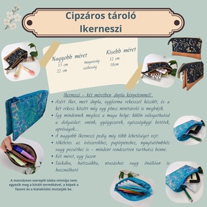 Ikerneszi - Kisebb - Cipzáros tároló - sünis minta - táska & tok - neszesszer - Meska.hu