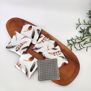 Mosható arctisztító korong -Természet minta Apró virágos, Színes leveles, Kalász minta - szépségápolás - arcápolás - arctisztító korong - Meska.hu