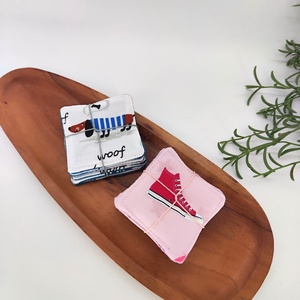 Mosható arctisztító korong -Vidám minta - Színes tornacipő - Tacskós, Szépségápolás, Arcápolás, Arctisztító korong, Varrás, MESKA