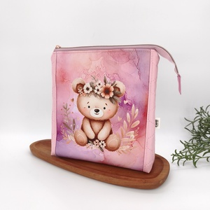 Bella utazó neszesszer / piperetáska macis, rózsaszín gyerekminta, Táska & Tok, Neszesszer, Varrás, MESKA