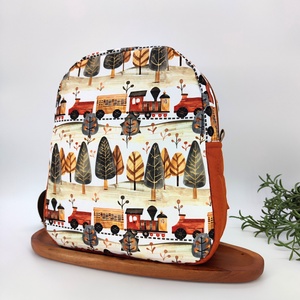 Gyerek hátizsák - Vonatos minta - Meska.hu