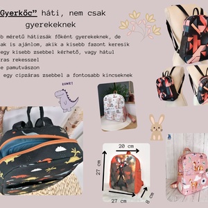 Gyerek hátizsák - Vonatos minta - játék & sport - ovis felszerelés - ovis hátizsák - Meska.hu