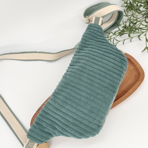 Klasszik övtásak - Övtáska, crossby, testtáska zsálya pitypangok, kord bútorvászon - táska & tok - övtáska - Meska.hu