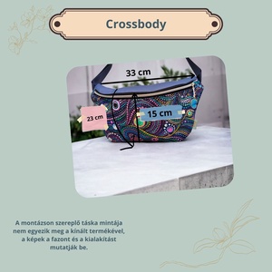 Crodssbody / Testtáska kék geometriai minta - táska & tok - kézitáska & válltáska - vállon átvethető táska - Meska.hu