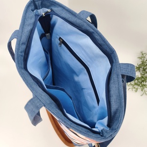 Fanni válltáska és hátitáska, kétfunkciós pasztell absztrakt minta - táska & tok - variálható táska - Meska.hu