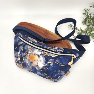 Crodssbody / Testtáska kék márványminta minta - Meska.hu