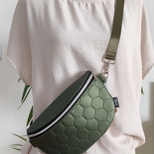 Mia crossbody, zöld textilbőr övtáska - táska & tok - övtáska - Meska.hu