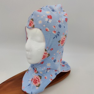 Csősapka, Balaklava Űrhajós sapka Egybensapkasál virágos kb 50 cm-es fejre - Meska.hu