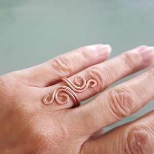 Romantikus, nőies rézdrót gyűrű -  - Meska.hu