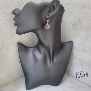 Karneol fülbevaló, Orvosi fém fülbevaló - ékszer - fülbevaló - lógós kerek fülbevaló - Meska.hu Karneol fülbevaló, Orvosi fém fülbevaló - ékszer - fülbevaló - lógós kerek fülbevaló - Meska.hu