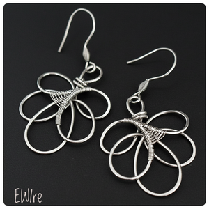 Orvosi fém fantázia fülbevaló, virág, levél - Meska.hu