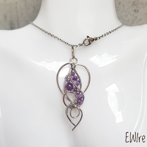 Lila ametiszt tünde medál, Ékszer, Nyaklánc, Medál, Ékszerkészítés, Fémmegmunkálás, MESKA